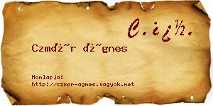 Czmór Ágnes névjegykártya