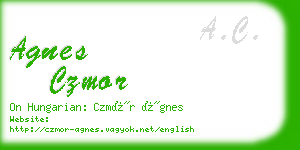agnes czmor business card